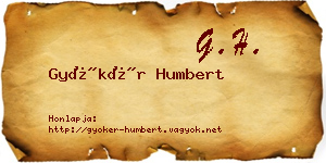 Gyökér Humbert névjegykártya